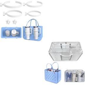 XYFuuee Beach Bag Organizer Inserts for X Large Bogg Bag Accessories,XYFuuee Cup Holder for Stanley 30 oz 40 oz Compatible with Bogg Bag