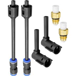 Air Suspension Strut Elbow with Hose Repair Kit Fit for Jeep Grand Cherokee Quadra Lift 2011-2020, Replace 68084809AA 2 Pack