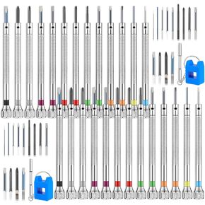 26pcs مجموعة مفك البراغي الدقيقة 0.6-2.0mm صلابة عالية الصلب Micro Cross Screwiver Kit لمشاهدة النظارات المجوهرات الإلكترونية إصلاح