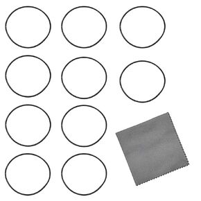 Watch Gasket O Ring Rubber Seal Watch Back Cover for Watch Repair, 1mm Cross-Section Diameter Metric Sealing Gasket for Automotive Machine Plumbing, Pack of 10 with Watch Cleaning Cloth (35mm)