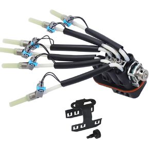 Spider Fuel Injectors FJ503 Compatible with Chevy 96-14 & for GMC 96-13 & for Isuzu 97-00 & for Oldsmobile 96-01, 6 Cylinder Fuel Injector Assembly with Bracket Replace FJ10565 2173028