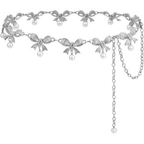 ILuvatar glass diamond chain belt metal metal belt women's western style belt women's belt bling bling F117