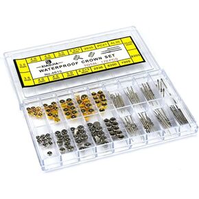 Watchmaker Watch Crown Watch Stem Stainless Steel Watch Crown Spring Set Repair Tools