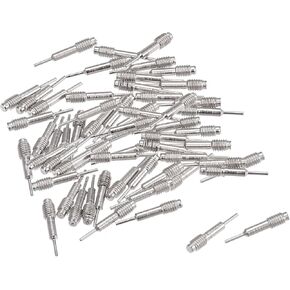 UXCELL 60PCS استبدال دبابيس لمشاهدة أداة PLAN PIN PUNC 0.8 مم DIA رابط المعدن دبوس مزيل دبابيس اللكم M3x0.5 المواضيع ، الفضة