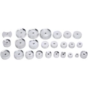 Watch Dies Kit, 25pcs Capping Machine Dies Aluminum Alloy Watch Back Case Closer Dies Back Cover Presser Fitting Dies Set for Watchmaker Repair Watch
