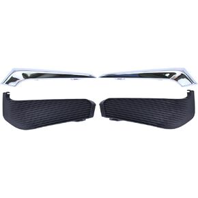 Motoku Pair Fog Light Cover Pozels Pumper Insert Outer Grille Chrome Trim Trim for Chevrolet Malibu 2016-2018 Left Side and Right Rased Side