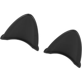2pcs Cat Ears Style Attachments Helmet Decoration Accessories Self Adhesive Universal Helmet Cover Sticker for Motorcycle Bicycle Scooter Black TPU Stylish Design