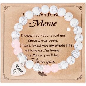 HUTIMY Meme Gift Grandma Women Birthday Best Mothers Day Funny Meme Bracelet