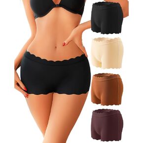 ALL OF ME Boy Shorts Underwear for Womens No Show Sexy Seamless Boxer Briefs Breathable Soft Shorts Cheeky Panties 4 S-XL