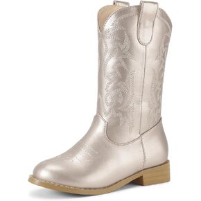 Hehainom Girls Cowgirl Boots for Little Big Kids Cowgirl Booties Toddler Western Riding Shoes Cowboy Boots for Kids