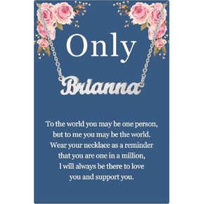 SANNYRA Teacher's Day gift Silver Name Necklace Personalized White-Gold Plated Customized Nameplate Necklace Jewelry Gifts for Women Girls