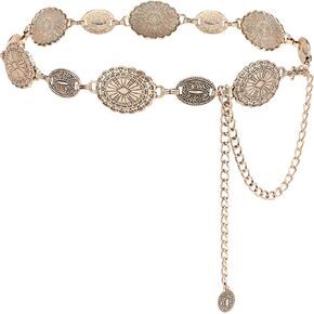 Metal Waist Chain Retro Fashion Body Belly Belt Gold Silver Belts Jewelry Accessories for Women Girls