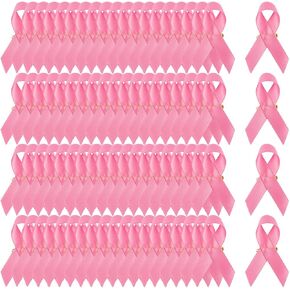 Pink Ribbon Pins - Breast Cancer Awareness Pins Fundraising Lapel Pins Buttons Caring for Charity Event Survivor Campaign Favors Supplies