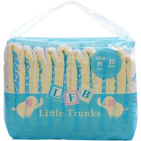 Littleforbig Adult Printed Diaper 10 Pieces - Little Trunks (Large 36"-46")