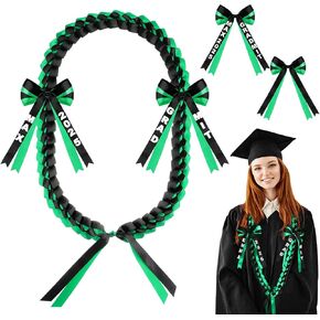 Graduation Ribbon Leis Class of 2025 Grad Money Lei Double Braided Necklace Accessories for Graduation Party