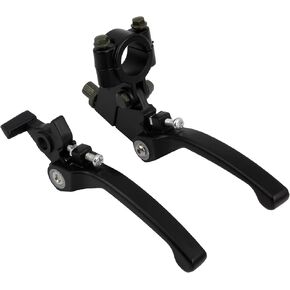 PowerMotor 7/8" 22mm CNC Brake Clutch Lever Kit,Motorcycle Folding Clutch Brake Handle Lever for CRF KLX BBR Pit Dirt Bike ATV Quad-Electroplate