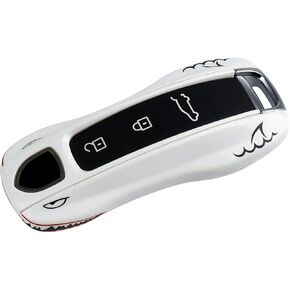 Key Fob Cover Remote Key Case Shell Shark Design Car Key Cases Plastic Covers Compatible with Porsche Panamera 911 Cayenne Taycan (Key B)