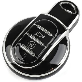 for Mini Cooper Key Fob Cover, Soft TPU Key Fob Case Cover Shell Bag for Mini Cooper 3rd Gen F54 F55 F56 F57 F60