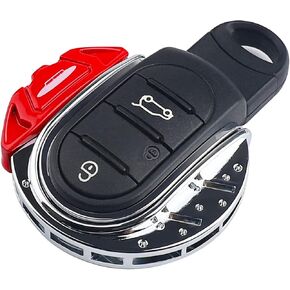 Key Fob Case Cover Shell Keychain Chain Accessories for Mini Cooper F54 Clubman F55 Hardtop F56 Hatchback F57 Convertible F60 Countryman (U-Shape Carbon Fiber Pattern)