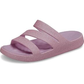 Crocs Women's Getaway Strappy Sandals, Pink Milk Glitter, 8