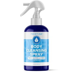 Rinse Free Waterless Body Cleansing Spray: Rinse Free Wash and Body Spray for Women and Men - a More Natural, Portable Shower and Wipes Alternative - Fresh Waters & Citron