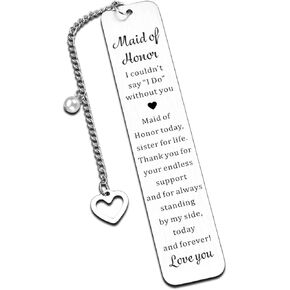 Maid of Honor Gifts Bookmark, Bridesmaid Gifts from Bride, Maid of Honor Proposal Gifts, Bridesmaid Proposal Gifts, Bridal Shower Bachelorette Party Wedding Gifts for Maid of Honor Bridesmaid