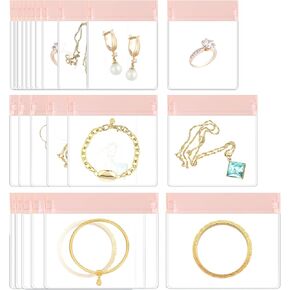 Travel Jewelry Bags, 20Pcs Clear Travel Jewelry Organizer Pouch, Anti-Tarnish Jewelry Storage with Zipper, Perfect for Rings, Earrings, Bracelets, and Necklaces