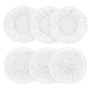 6 PCS CAR CAR PONNINET BONNET LAMBS WOOL الصوف تصفص وسادة تصفح منصات تصليح شمع لتنظيف شمع الأثاث (5 "- 6")