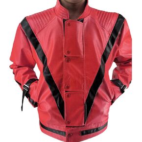 Red Leather Jacket for Audlts Kids Tolloder Dance Costumes Celebrate Festival Dress Halloween