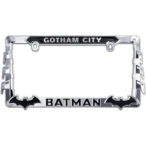Elektroplate Officially Licensed - DC Comics Batman Chrome-Plated All-Metal Standard Size Premium 3D License Plate Frame Tag Holder for Cars/SUVs/Trucks Weather-Proof Automotive Accessory