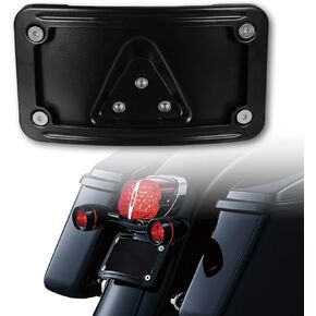 لوحة ترخيص منحنية مع إطار Harley Davidson لوحة Mount Mount Bracket 3-HOLE RELOCITION KIT OEM# 3148