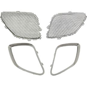 DAT Auto Parts Darving و Massenger Mesh Mesh Grille و Chrome Trim Ring إدراج مجموعة كاملة من 4 قطع استبدال حزمة Pontiac G6 باستثناء حزمة CTF 2009 و GXP GM1200539
