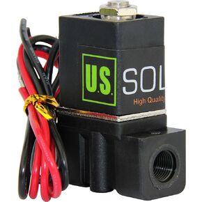 -جديد- صمام الملف اللولبي 1/4 بوصة مغلق عادة (NC) 12VDC نايلون (بوليمر جديد محسن مقاوم للتشقق) غطاء أزرق من شركة U.S. Solid in Kuwait
