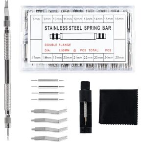 Watch Link Removal Kit, with Spring Bar Tool for Watch Band Tools, 360 Pcs 8-25mm Watch Band Pins Replacement Kit, Strap Link Pin Remover Watch Repair Kit