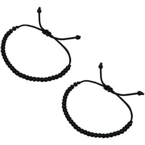 Click2Get Black Nazariya Bracelet Set - Adjustable Cotton Thread Black Nazar Bracelets for Hands & Feet - Newborn Babies (0-1 Year) - Unisex - 4 Count