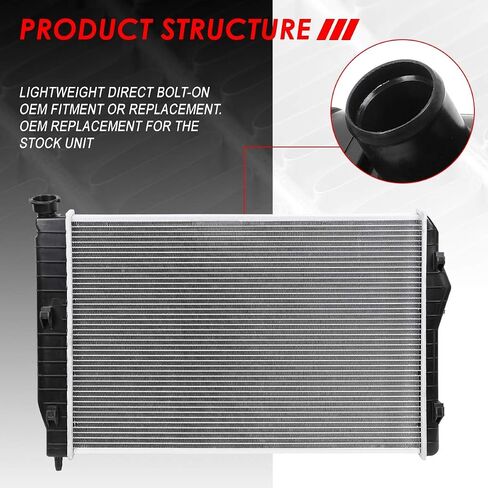 مشعاع تبريد من Auto Dynasty DPI 2879 على طراز المصنع صف واحد متوافق مع Chevy Equinox Pontiac Torrent 3.4L AT 06-09، قلب من الألومنيوم in Saudi Arabia