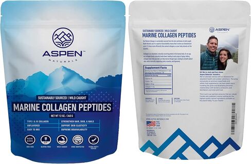 ASPEN NATURALS Grass fed Bovine Collagen Peptides Powder 3lb - Collagen for Women, USA Sourced from USDA Inspected Cattle, Gluten Free, Paleo Friendly, Water Soluble, Flavorless, Easily Mixes in Saudi Arabia