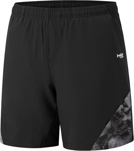 BASSDASH Men’s 7" Fishing Shorts UPF 50+ Lightweight Water Resistant Quick Dry for Hiking with Zipper Pocket FP06M in Saudi Arabia
