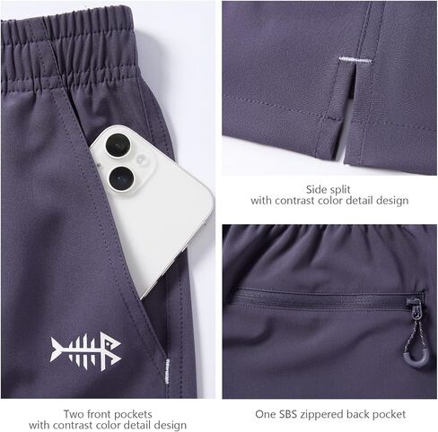 BASSDASH Men’s 7" Fishing Shorts UPF 50+ Lightweight Water Resistant Quick Dry for Hiking with Zipper Pocket FP06M in Saudi Arabia