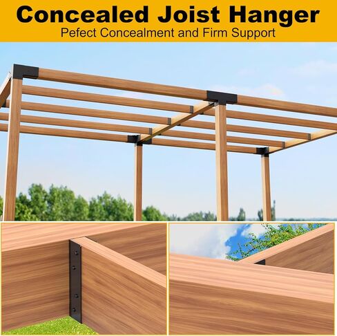 شماعة رافدة مخفية (عبوة واحدة)، دعامة رافدة ذات شفة مخفية خارجية مقاس 4 × 6 بوصة مع براغي، شماعات رافدة خفيفة مطلية بمسحوق الصلب Q235B لعارضة 4 × 6 بوصة، أرجوحة، درابزين، سياج in Kuwait