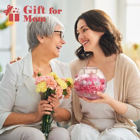 Aoshin Preserved Flowers Rose, Birthday Gifts for Her, Preserved Real Roses in Glass Dome with Aromatherapy Candle, Eternal Flowers Gift for Women, Grandma, Mom, Wife, Girlfirend (Pink) in Kuwait