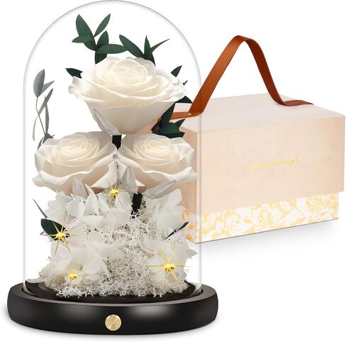 Black Flowers Rose Gifts for Grandma: Forever Real Roses Preserved Flower for Mom Girlfriend Wife in Saudi Arabia