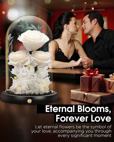 Black Flowers Rose Gifts for Grandma: Forever Real Roses Preserved Flower for Mom Girlfriend Wife in Saudi Arabia
