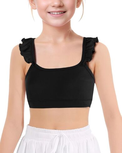 Girls Training Bras Teen Ruffle Kids Yoga Bra 8-10 10-12 12-14 in Saudi Arabia