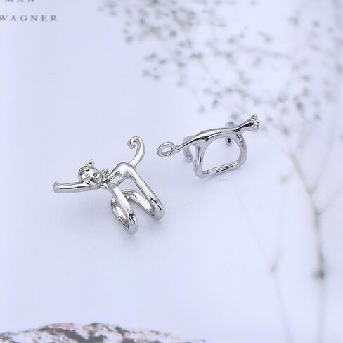 Cat Ear Cuff Earrings Gold Cat Ear Cuff Wrap Earrings Cat Cuff Climber Animal Ear Cartilage Earrings Cute Kitten Non Piercing Crawler Earrings Jewelry for Women in Saudi Arabia