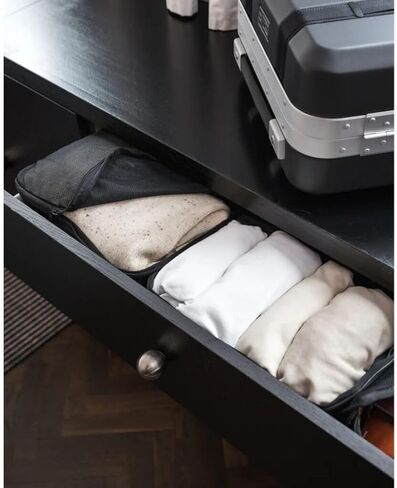 DB Journey The Essential Medium Packing Cube - حقيبة ، منظم الأمتعة والسفر ، منظم التعبئة الخفيف الوزن ، متينة ومضغوط ، 9L - Black Out in Kuwait