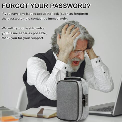 حقيبة تخزين كبيرة مع قفل مزيج ، منظم أموال وحقيبة قفل طب السفر ، حاويات مقاومة للرائحة كربون تصطف هدايا رائعة للنساء/الرجال in Kuwait