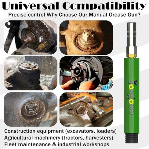 Upgraded Grease Fitting Cleaning Tool - Durable Effective Grease Zerk Cleaner for Fittings, Pins, Shafts, Bushings,Joints Removes Old Dried Grease with Penetrating Fluid and Hydraulic Pressure (Green) in Saudi Arabia