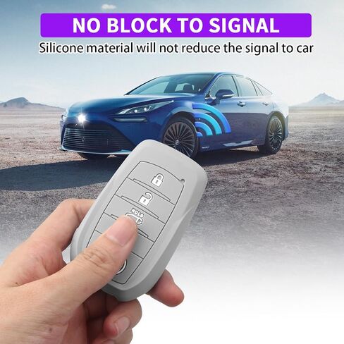 QBUC 2PCS for Toyota Key Fob Cover, Silicone 4 Button Key Case for Toyota 2019+ Land Cruiser 2021-2025 Venza RAV4 Corolla Grand Highlander Tundra Crown 2022-2025Tacoma TRD Corolla SE Camry XSE in Saudi Arabia