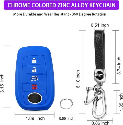 QBUC 2PCS for Toyota Key Fob Cover, Silicone 4 Button Key Case for Toyota 2019+ Land Cruiser 2021-2025 Venza RAV4 Corolla Grand Highlander Tundra Crown 2022-2025Tacoma TRD Corolla SE Camry XSE in Saudi Arabia